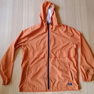 Mountain & Isles Mens Waterproof Rain Jacket Orange‎ Large Lightweight